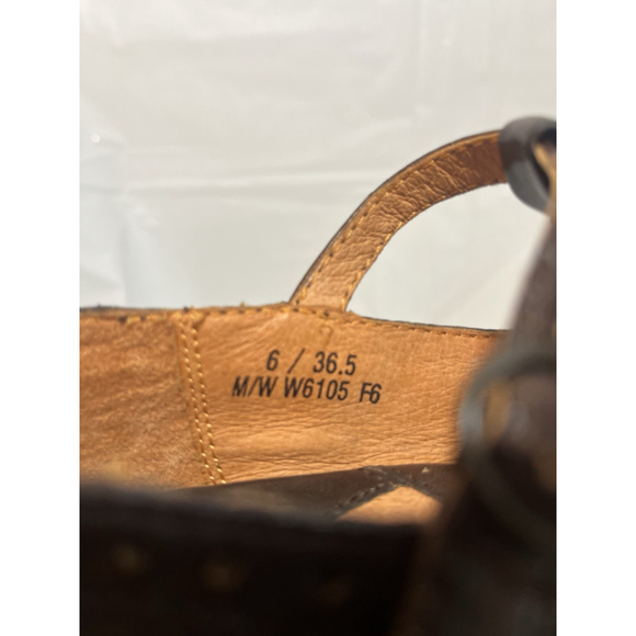 Born Polyana T strap MARY JANE LOAFER heel Size 6 M brown leather - Picture 4 of 15